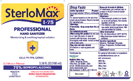 Pill image for sterlomax i75 advanced hand sanitizer 100ml