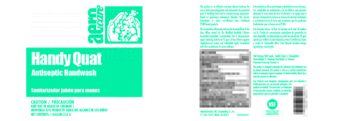 Pill image for Aero Care Handy Quat Antiseptic Handwash 6265 Drug Facts And Label