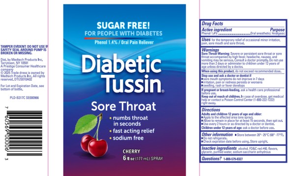 Pill image for Diabetic Tussin Sore Throat Cherry Spray