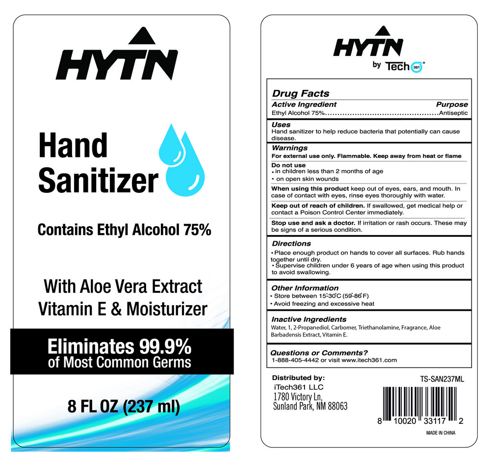 Pill image for Tech361 Hytn Hand Sanitizer With Aloe Vera And Vitamin E 237 Ml
