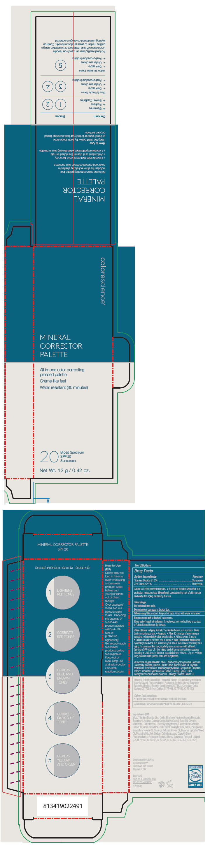 Pill image for Mineral Corrector Palette Spf 20 Sunscreen