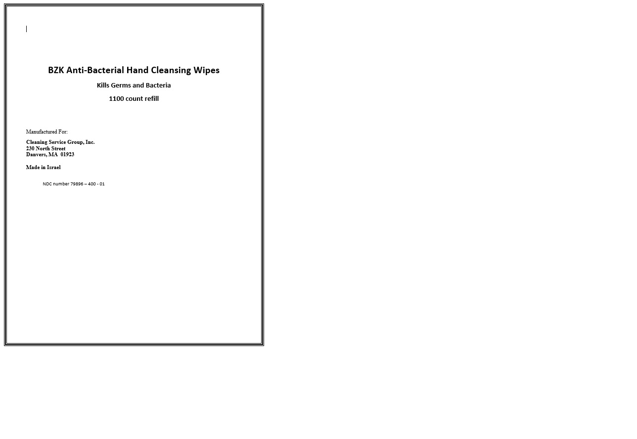 Pill image for Bzk Anti-bacterial Hand Cleansing Wipes