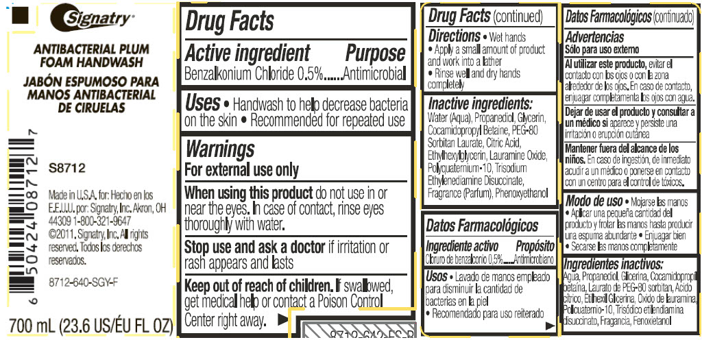 Pill image for signatry antibacterial plum foam handwash