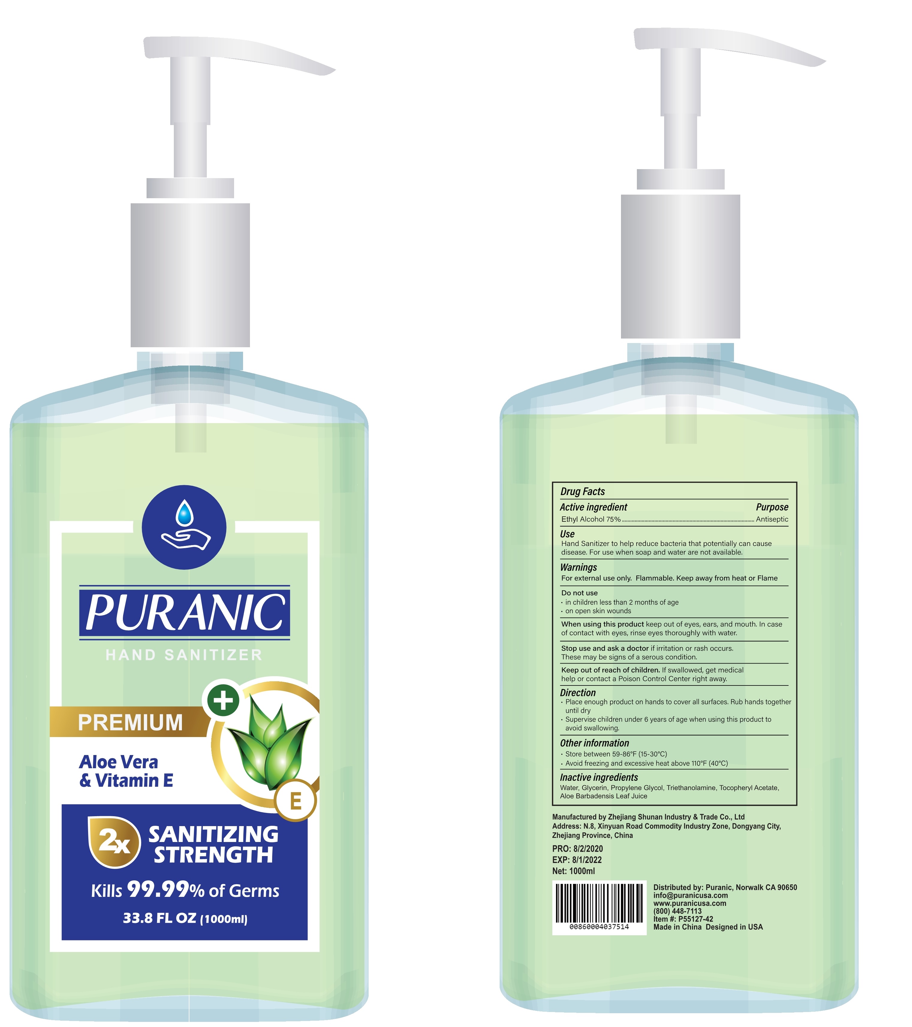 Pill image for 75556-999 1000 Ml Shunan 11754-999 Puranic, Inc