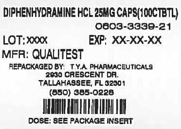 Pill image for Diphenhydramine Hydrochloride Capsules, Usp 25mg