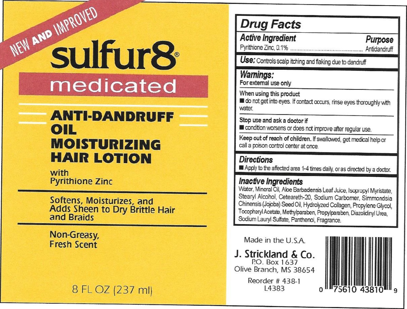 Pill image for Sulfur 8 Oil Moisturizer Anti-dandruff Lotion