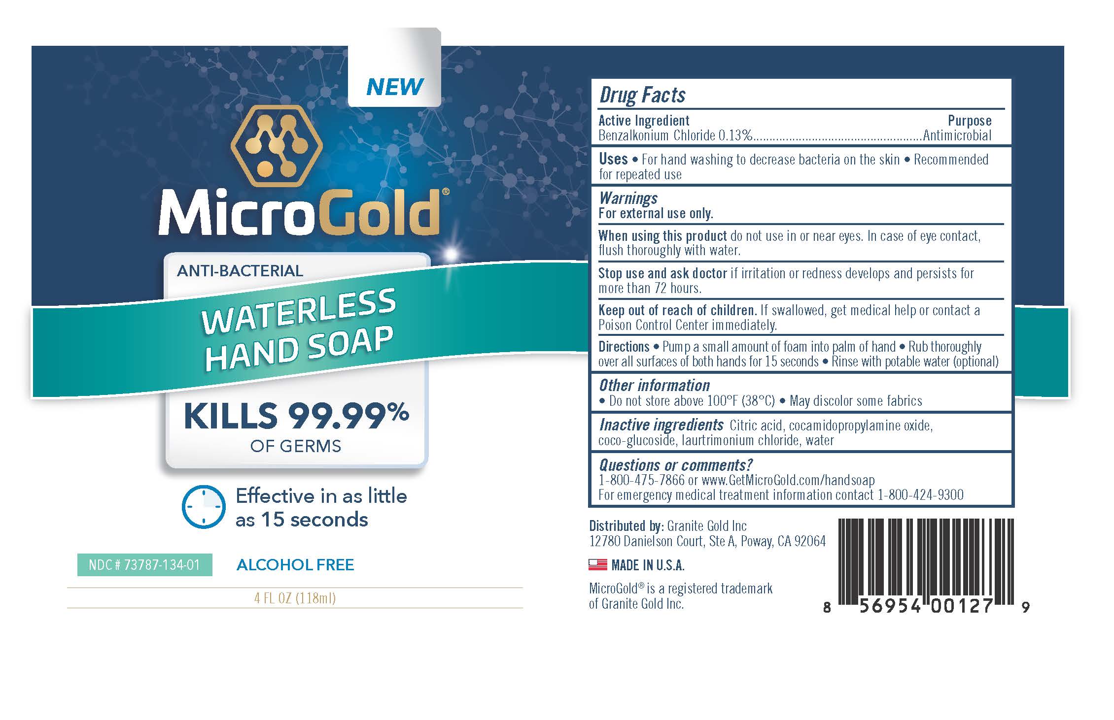Pill image for Microgold Anti-bacterial Waterless Hand Soap (4 Oz.)