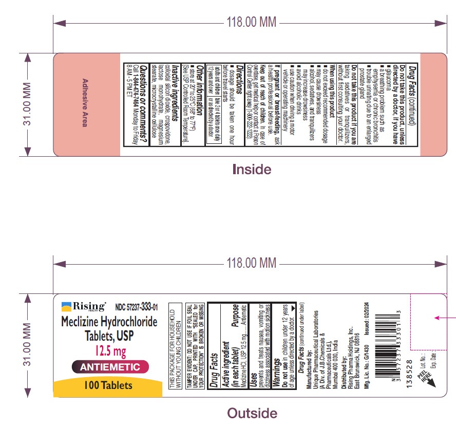 Pill image for Meclizine Hydrochloride Tablets, Usp 12.5 Mg
