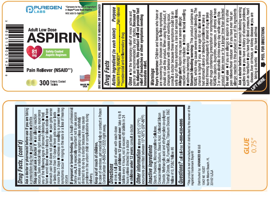 Pill image for Adult Low Dose Aspirin Delayed Release Tablets, 81 Mg