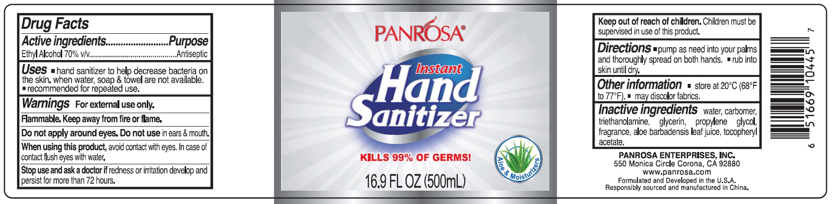 Pill image for Panrosa Instant Hand Sanitizer - Clear