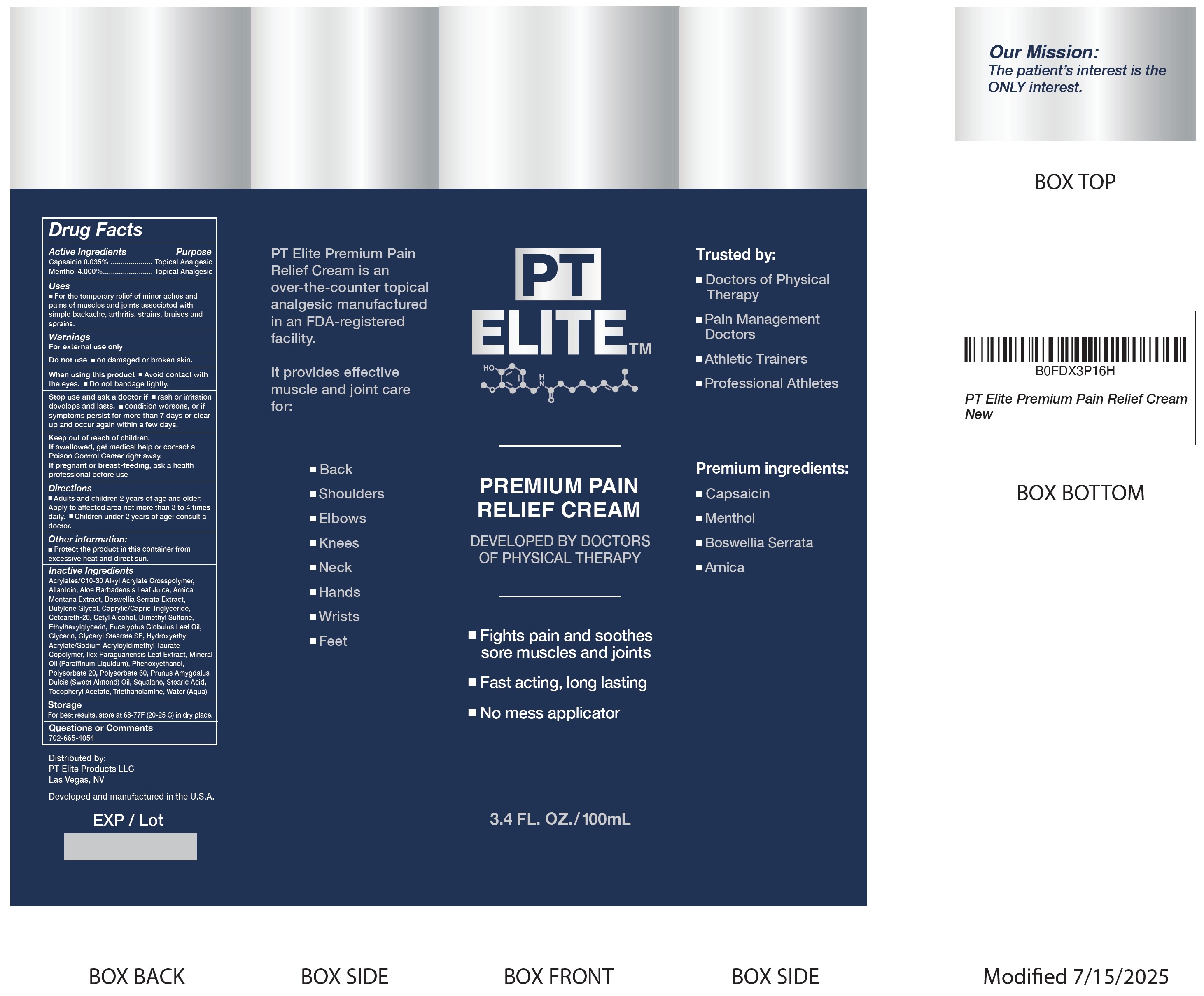 Pill image for Pt Elite Premium Pain Relief Cream