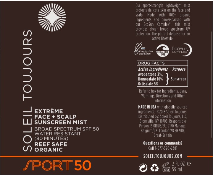 Pill image for Soleil Toujours Extreme Face + Scalp Sunscreen Mist Spf50 Broad Spectrum