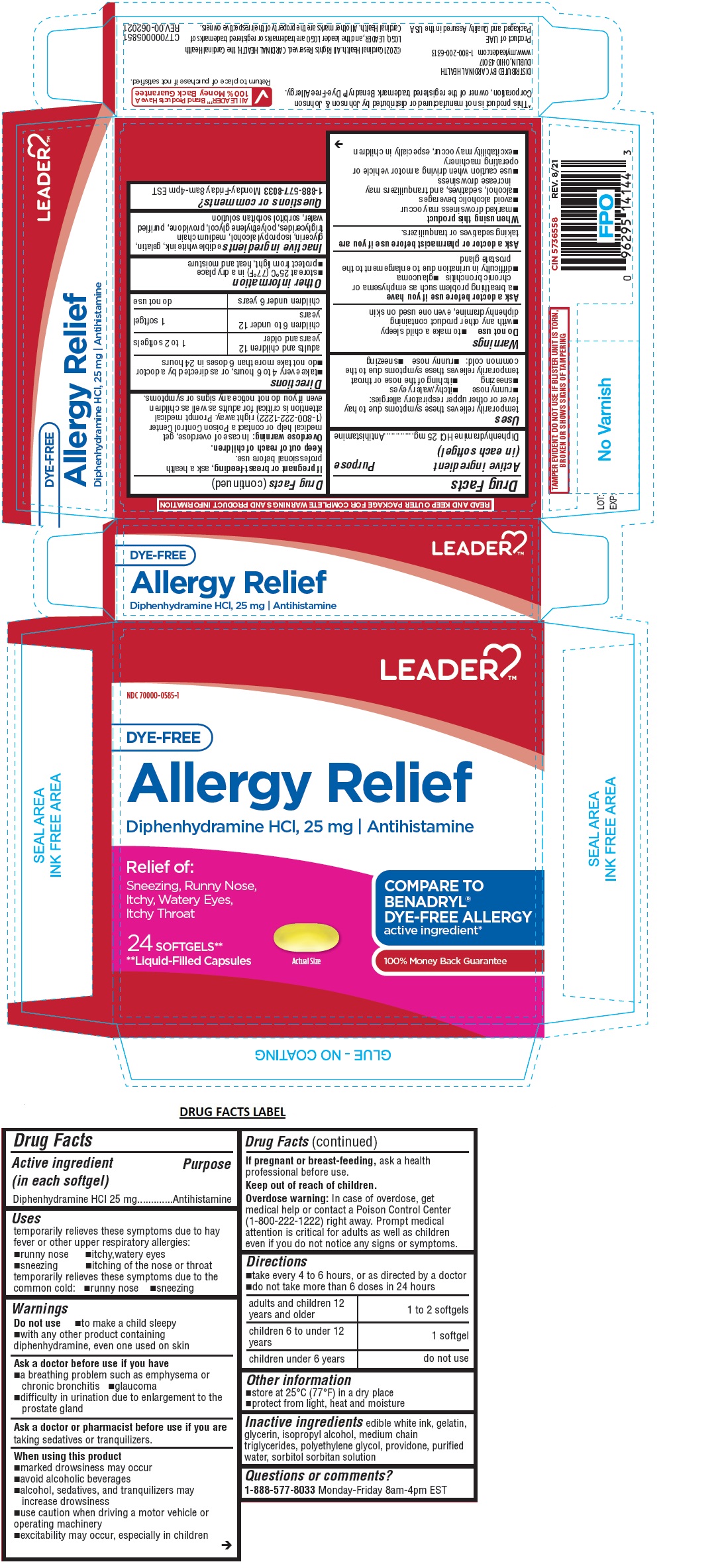 Pill image for Allergy Relief Diphenhydramine Hcl