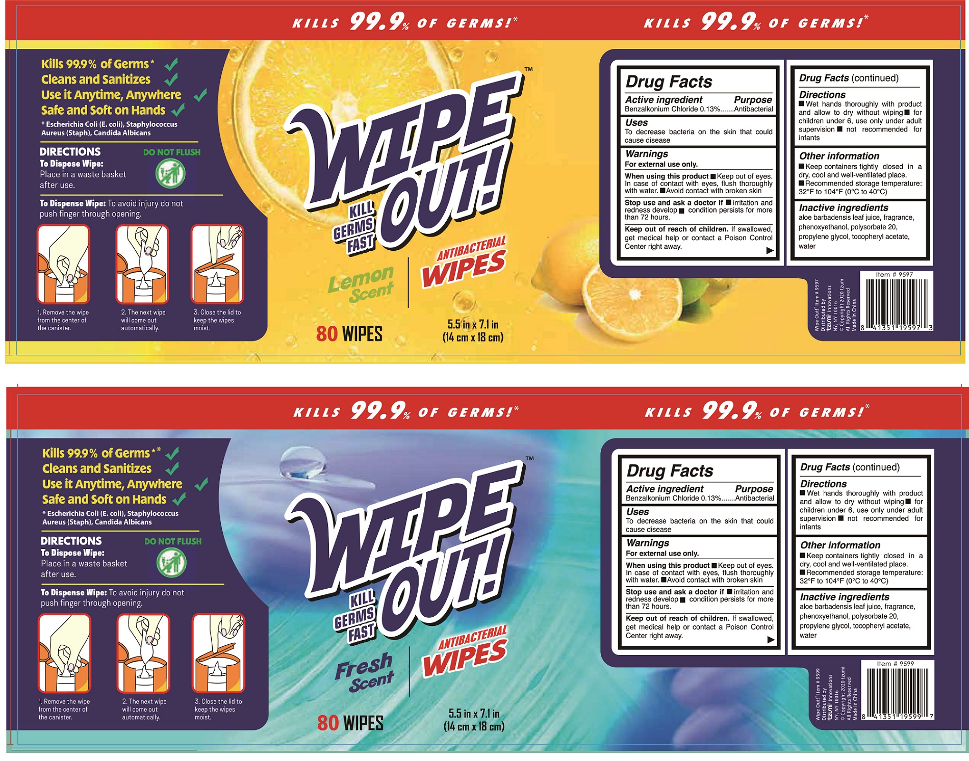 Pill image for 80153-001 Antibacterial Wipes 0.13% Benzalkonium Chloride