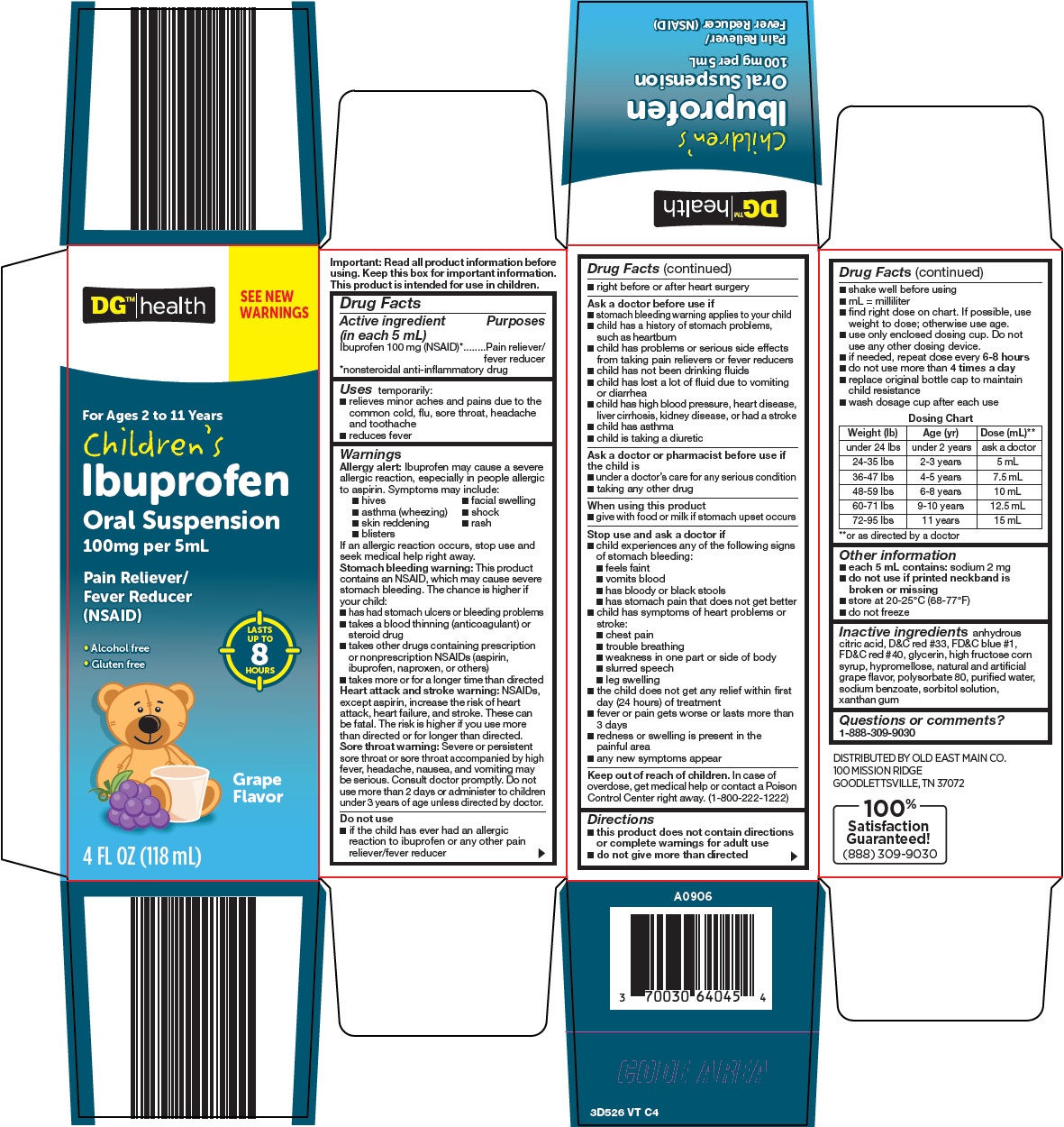 Pill image for Dolgencorp, Llc Children’s Ibupropfen Drug Facts