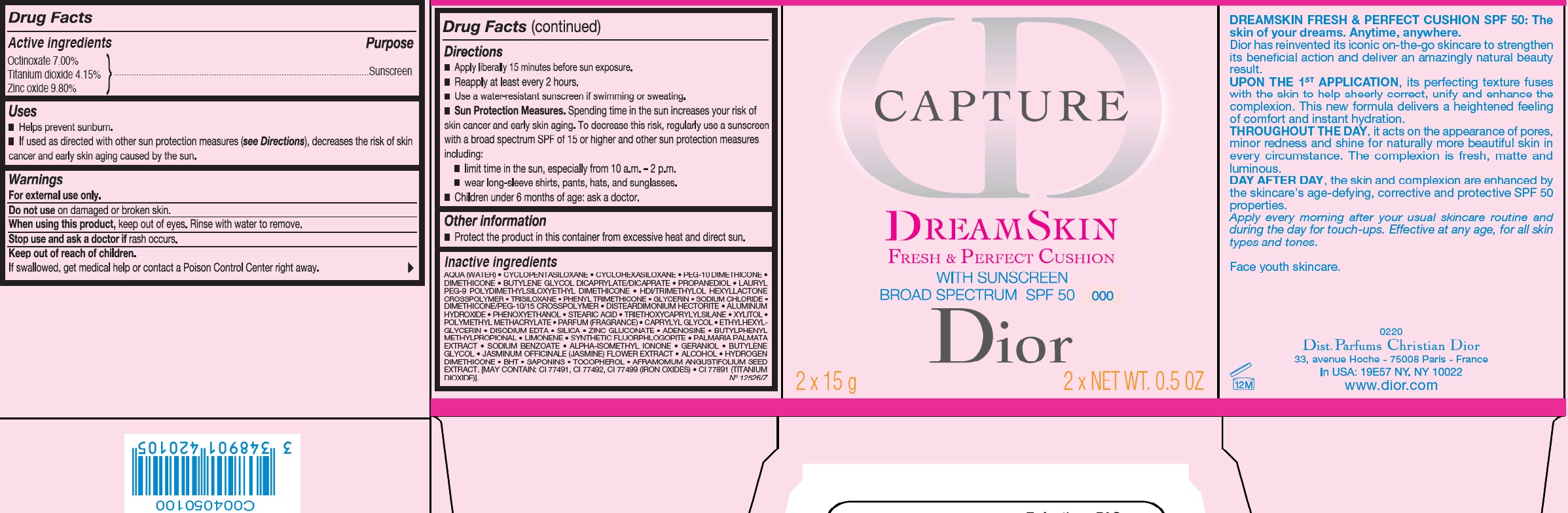 Pill image for Capture Dreamskin Fresh & Perfect Cushion With Sunscreen Broad Spectrum Spf 50 000