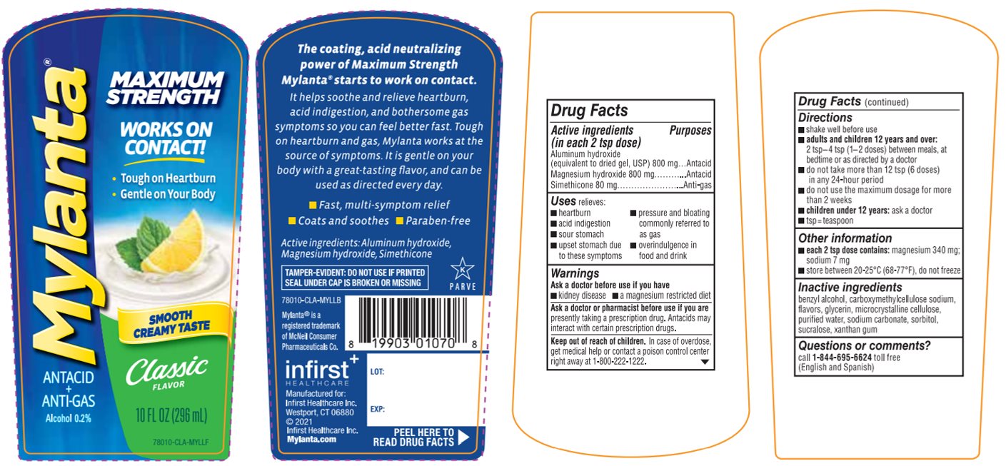 Pill image for Mylanta Maximum Strength Classic Flavor, 10 Fl Oz