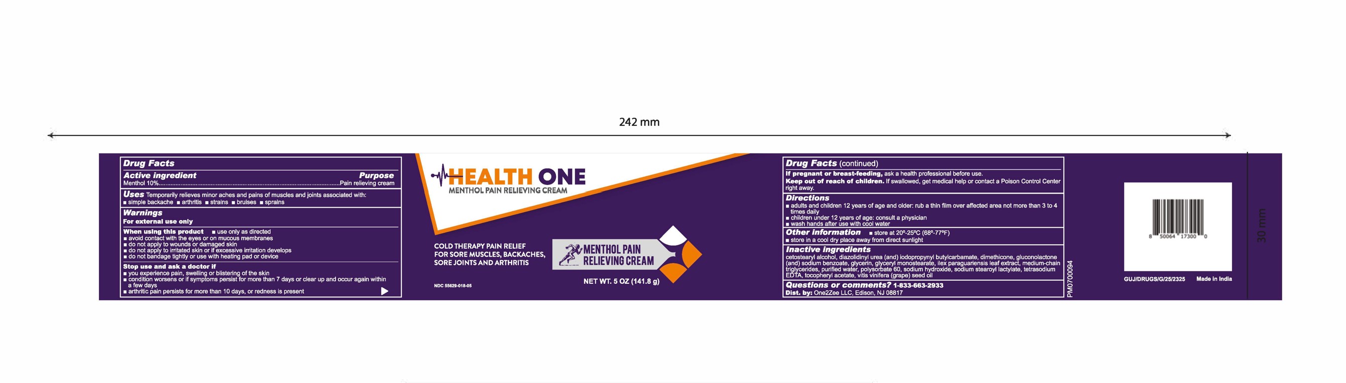 Pill image for Menthol Pain Relieving Cream - Menthol 10%