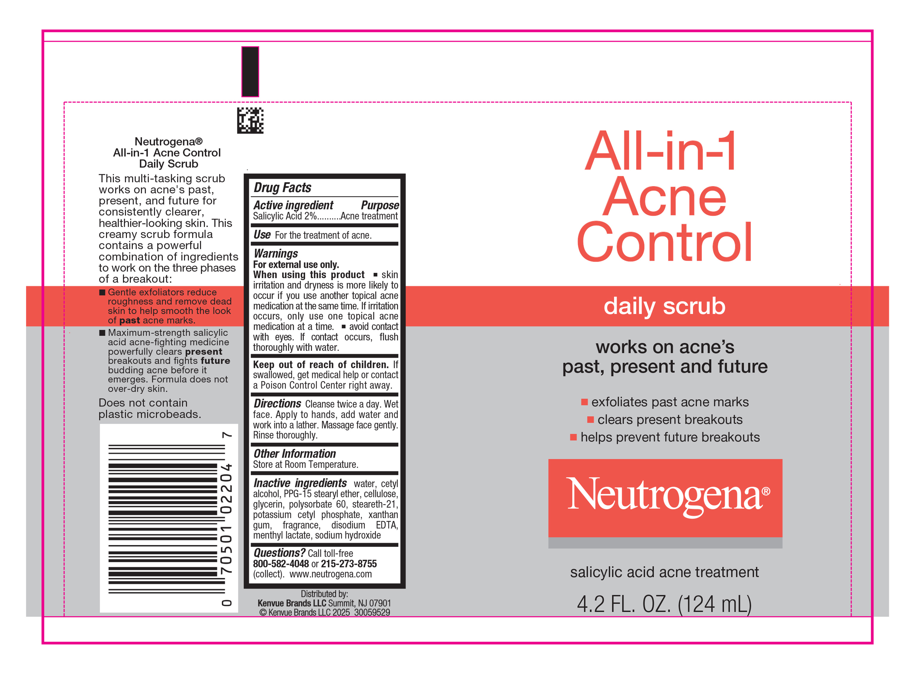 Pill image for neutrogena® all-in-1 acne control daily scrub