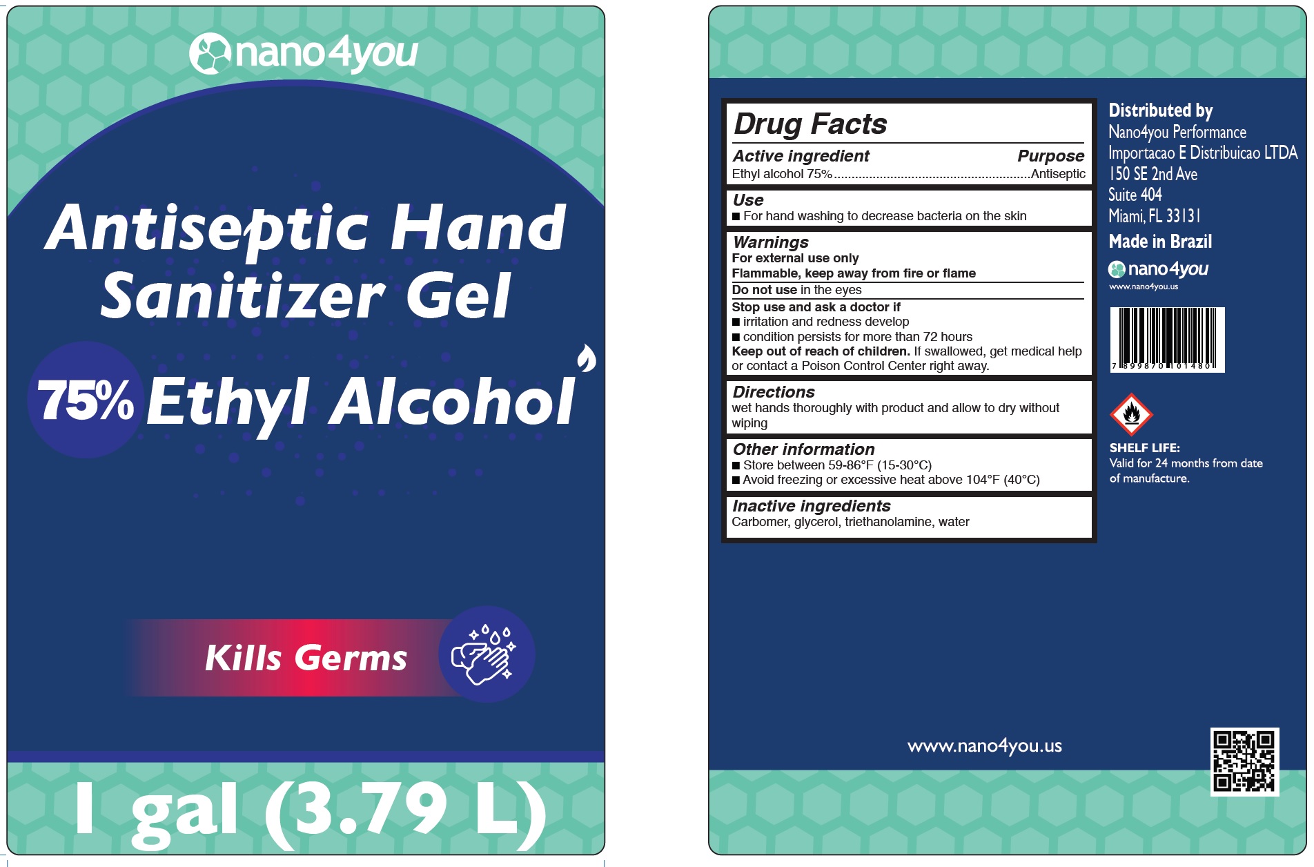Pill image for antiseptic hand sanitizer gel, 75% ethyl alcohol