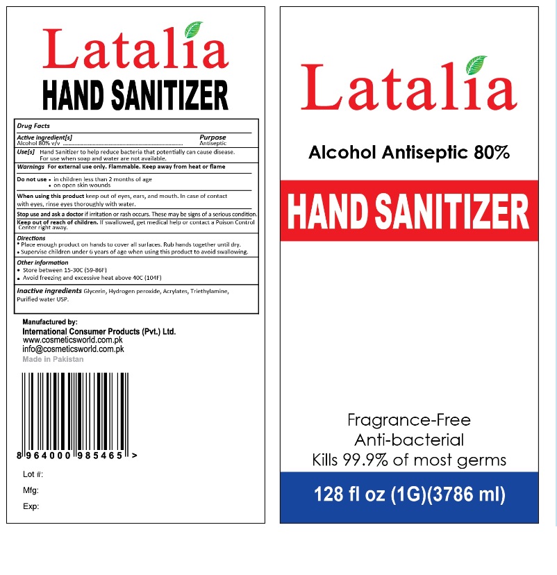 Pill image for Latalia Hand Sanitizer, 80% Alcohol Antiseptic