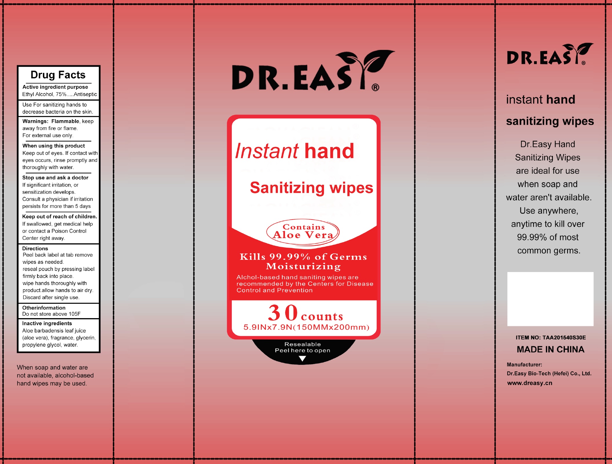 Pill image for Dr. Easy Instant Hand Sanitizing Wipes