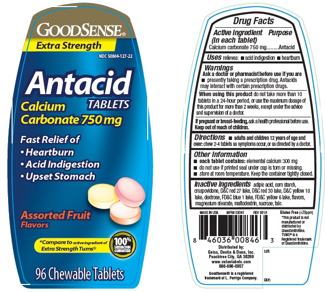 Pill image for Goodsense Extra Strength Antacid Assorted Fruit Chewable Tablets