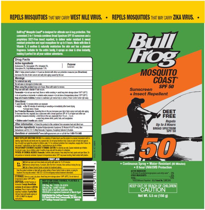 Pill image for Bull Frog Mosquito Coast Broad Spectrum Cspray W Fragrance Spf 50