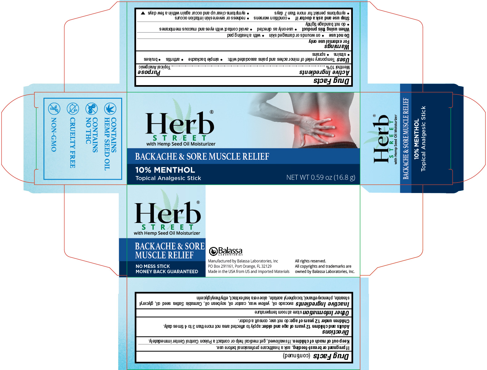 Pill image for Herb Street Backache And Sore Muscle Relief