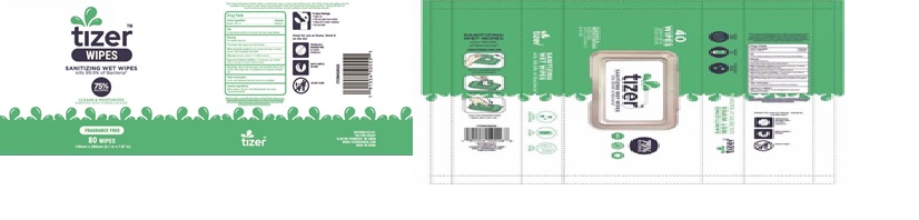 Pill image for Tizer Sanitizing Wet Wipes
