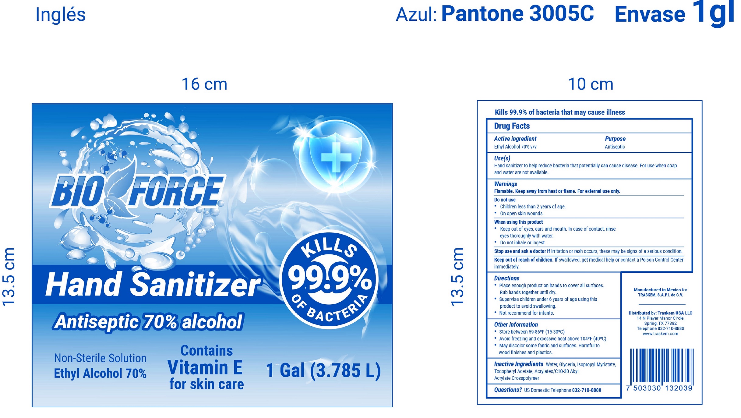 Pill image for Bio Force Hand Sanitizer 70%