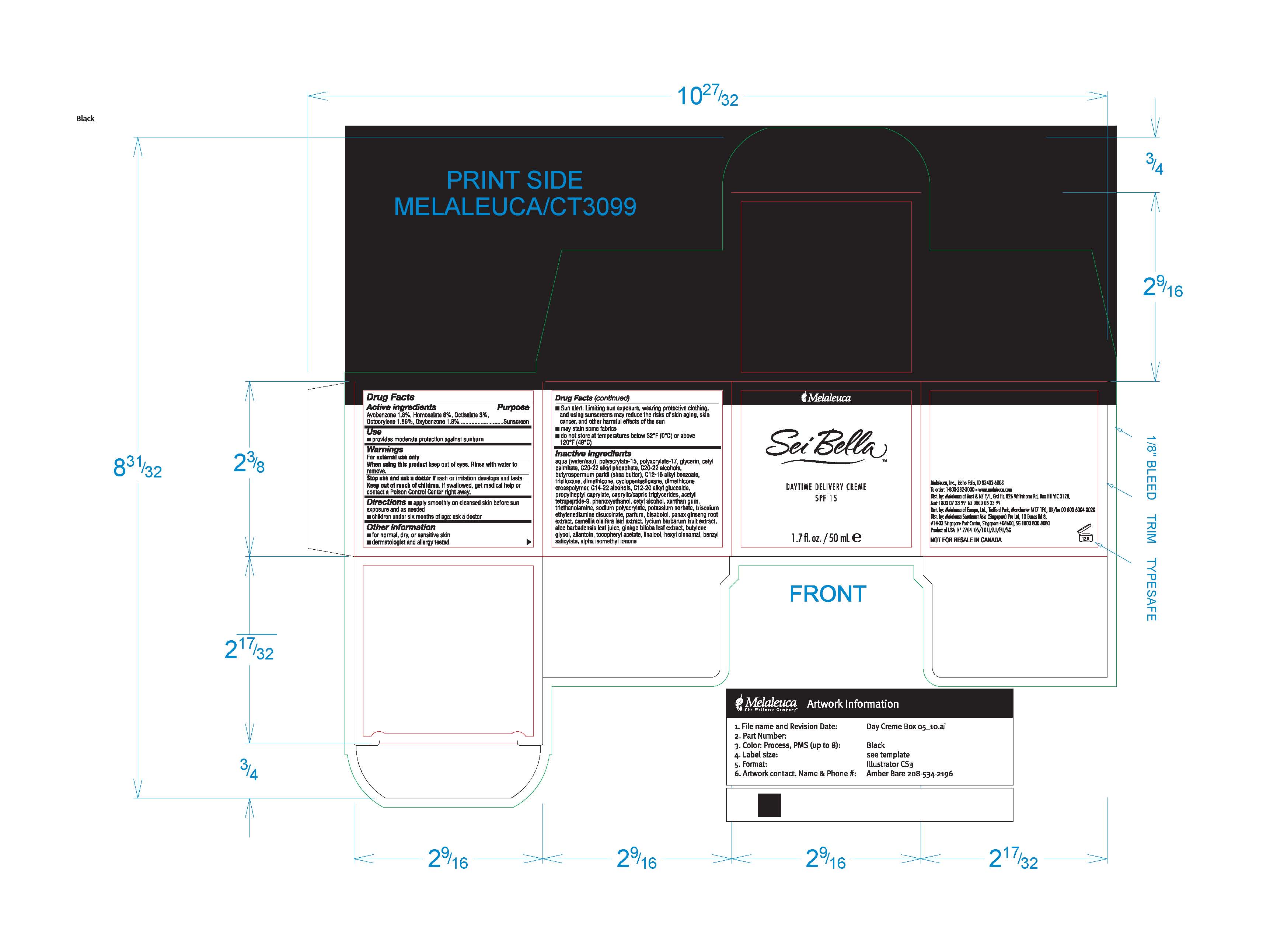 Pill image for Sei Bella Daytime Delivery Creme Content Of Label