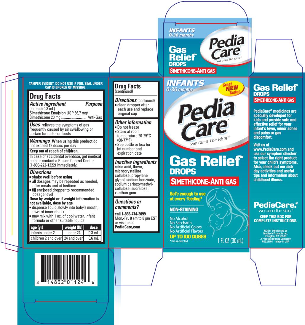Pill image for pediacare gas relief drops dye free