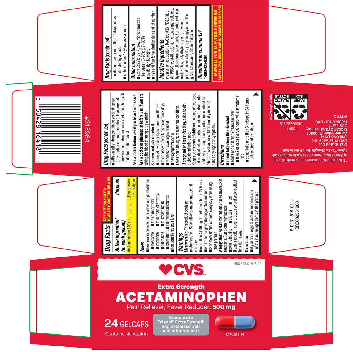 Pill image for Cvs 44-519 Acetaminophen
