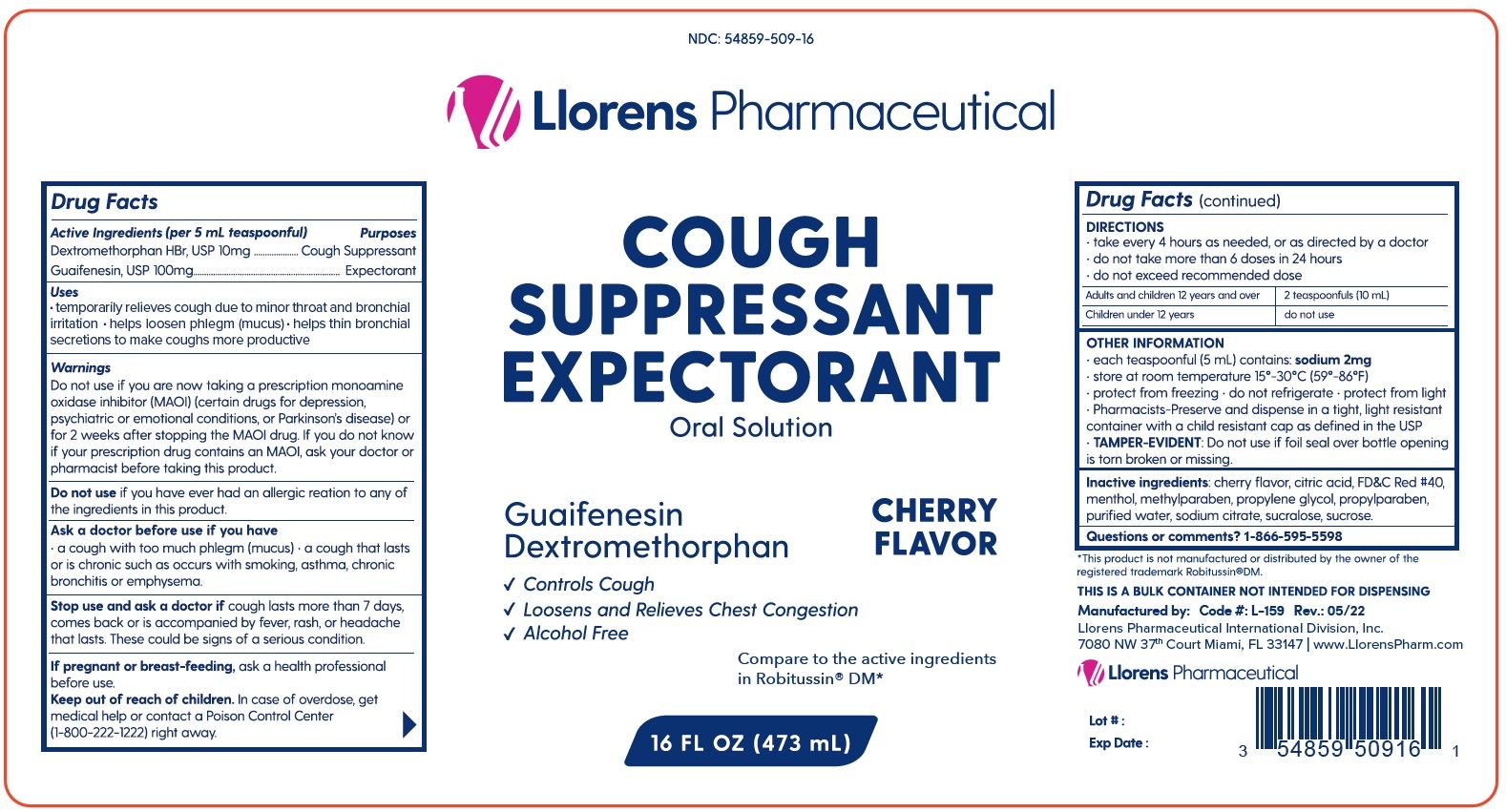 Pill image for Llorens-tusnel Tussin 509