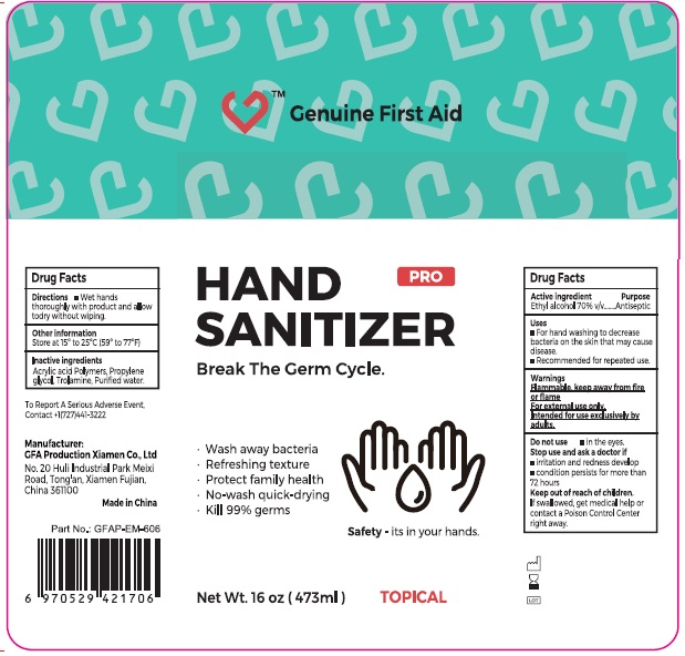 Pill image for genuine first aid hand sanitizer ethyl alcohol