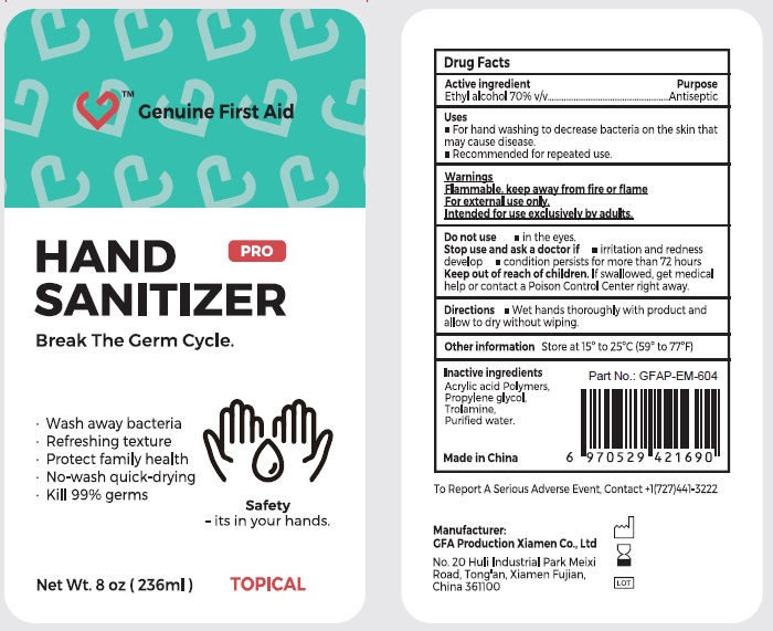 Pill image for Genuine First Aid Hand Sanitizer With Cap Ethyl Alcohol
