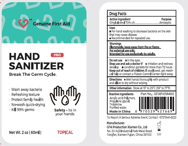 Pill image for Genuine First Aid Hand Sanitizer Ethyl Alcohol