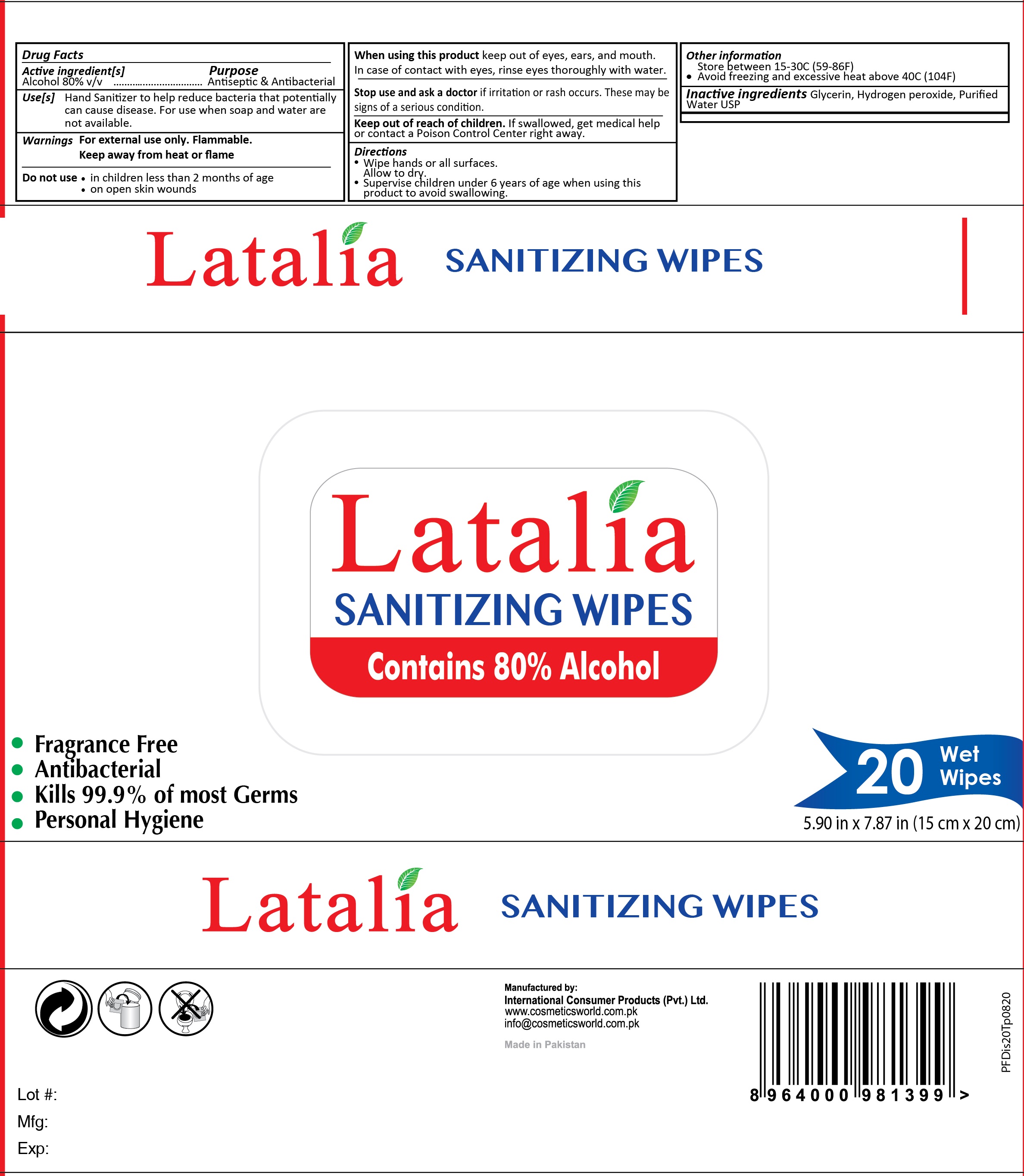 Pill image for Latalia Sanitizing Wipes