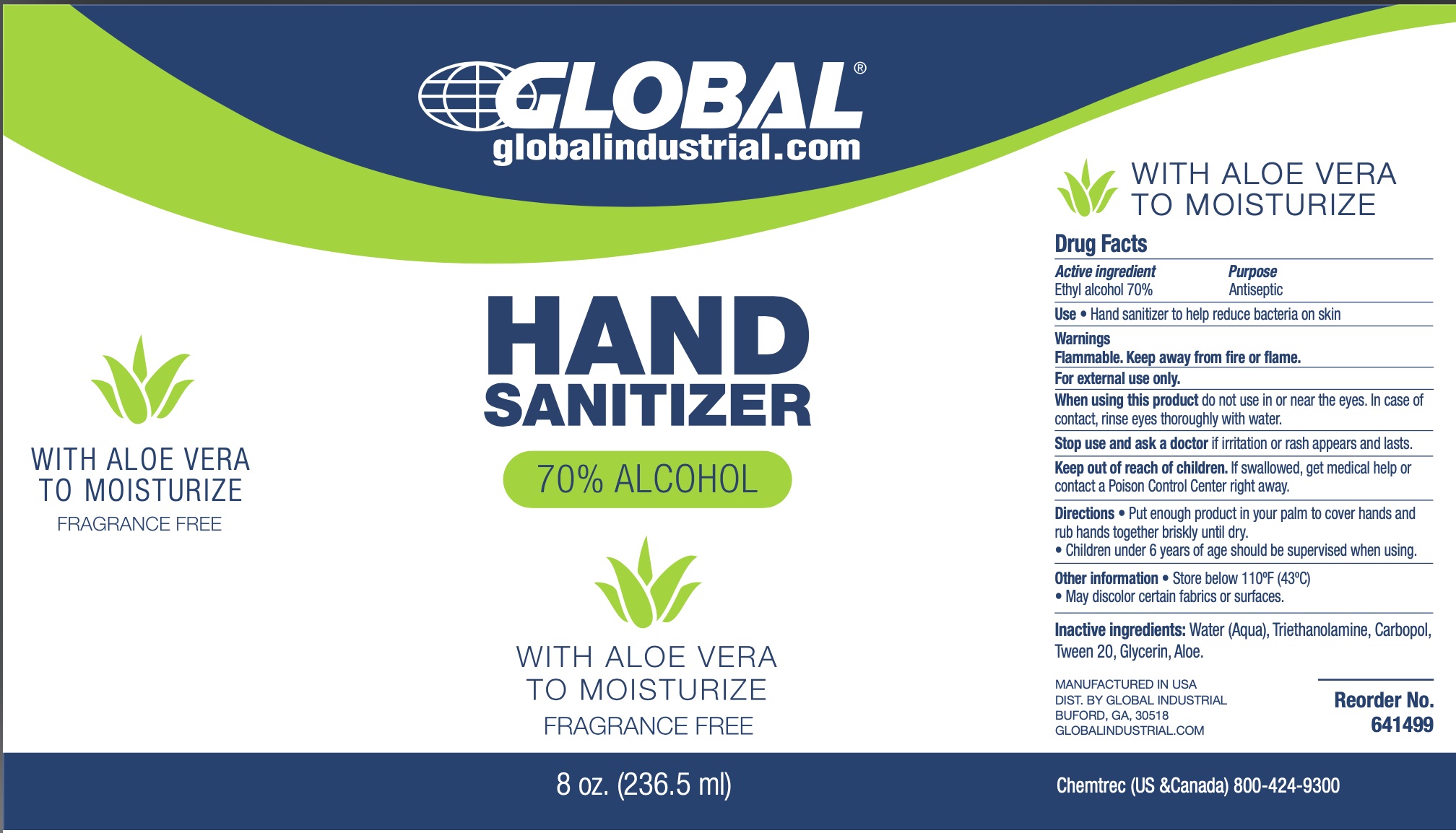 Pill image for Global Industrial Hand Sanitizer With Aloe