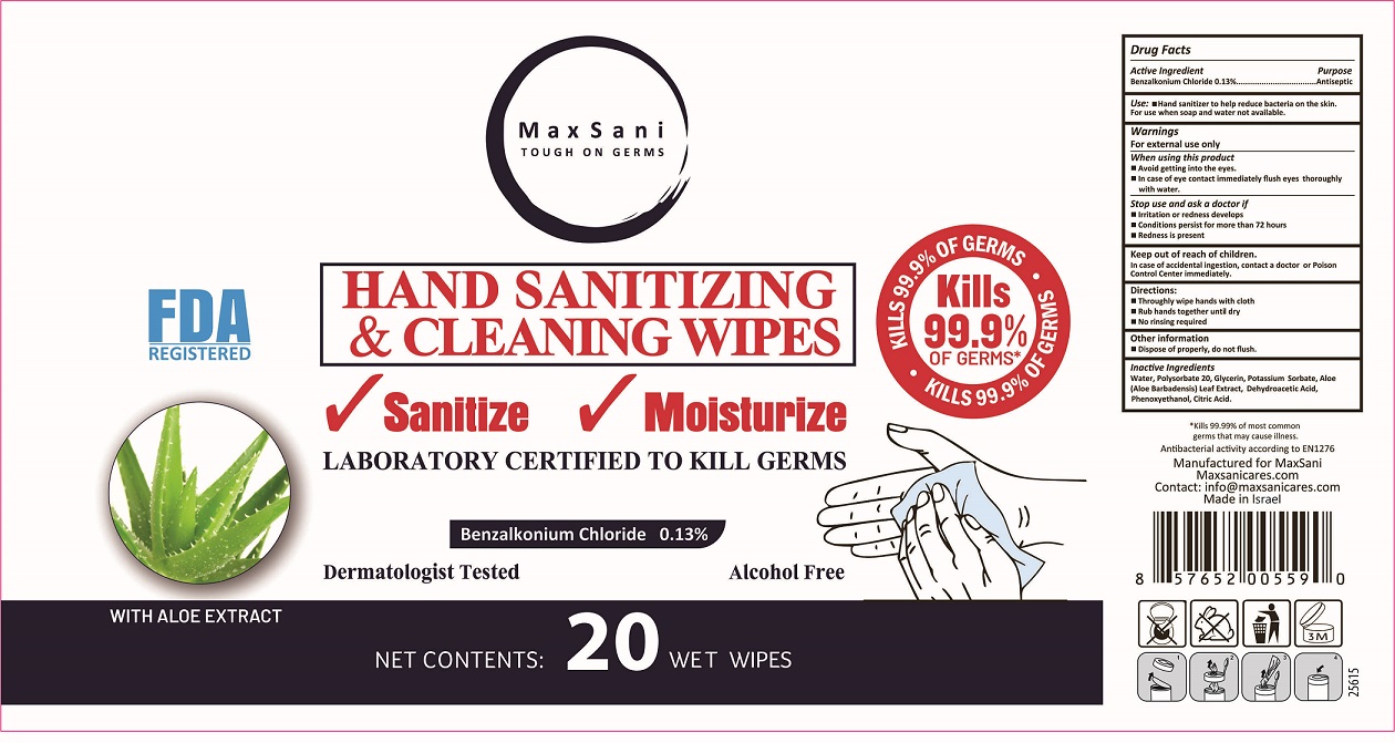 Pill image for Maxsani Hand Sanitizing & Cleaning Wipes