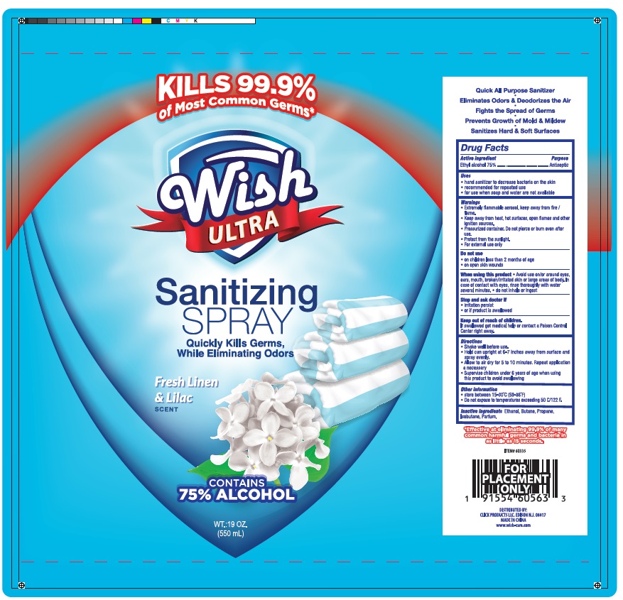 Pill image for Wish Ultra Alcohol Sanitizing Spray: Fresh Linen And Lilac