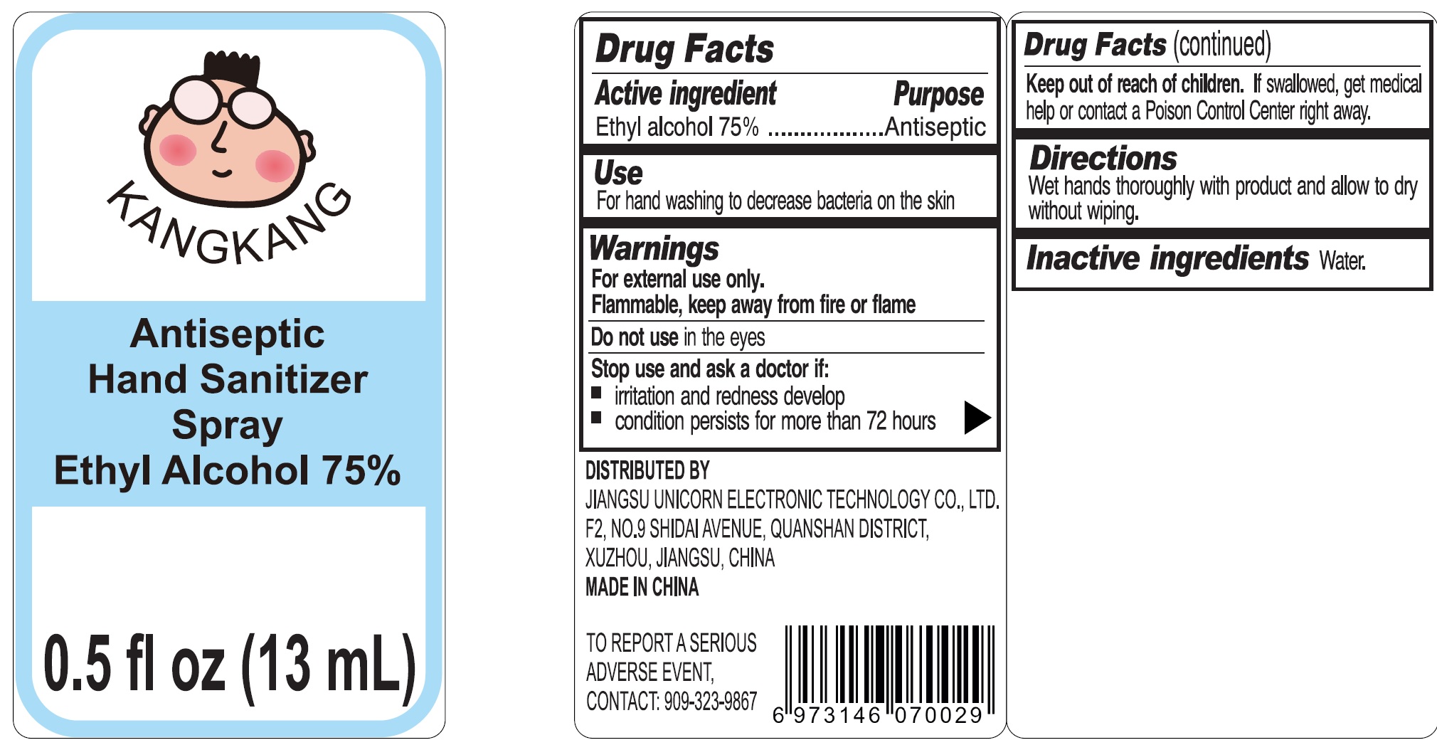 Pill image for kangkang antiseptic hand sanitizer spray ethyl alcohol 75%
