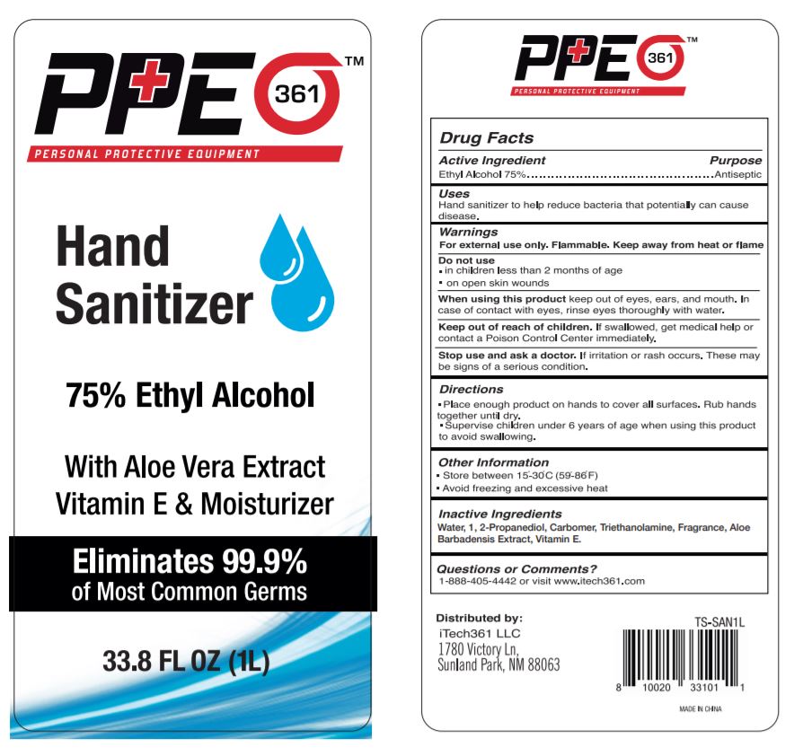 Pill image for itech361 ppe361 hand sanitizer with aloe vera and vitamin e 1l