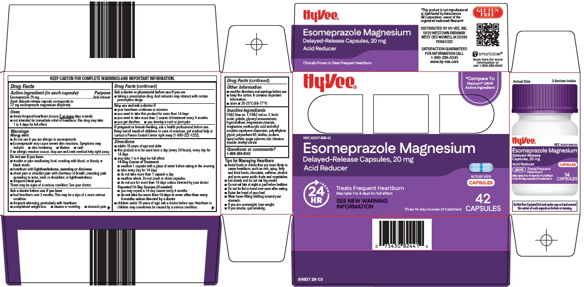 Pill image for Hy-vee, Inc. Esomeprazole Magnesium Drug Facts