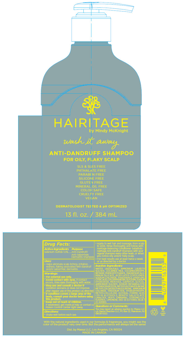 Pill image for Hairitage Wash It Away Anti-dandruff Shampoo For Oily, Flaky Scalp