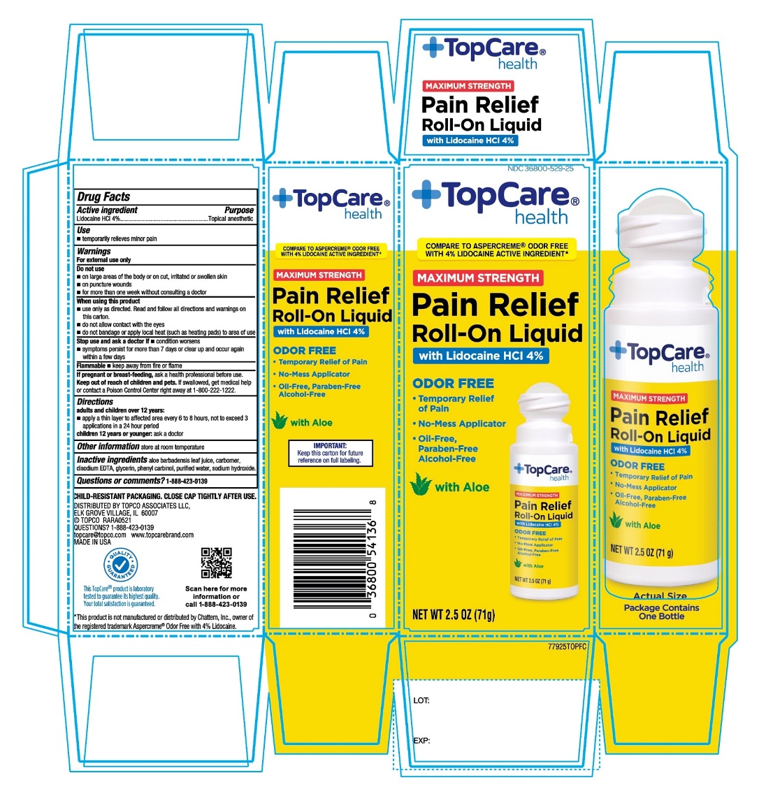 Pill image for Topcare Max Strength Lidocaine Pain Relieving Liquid