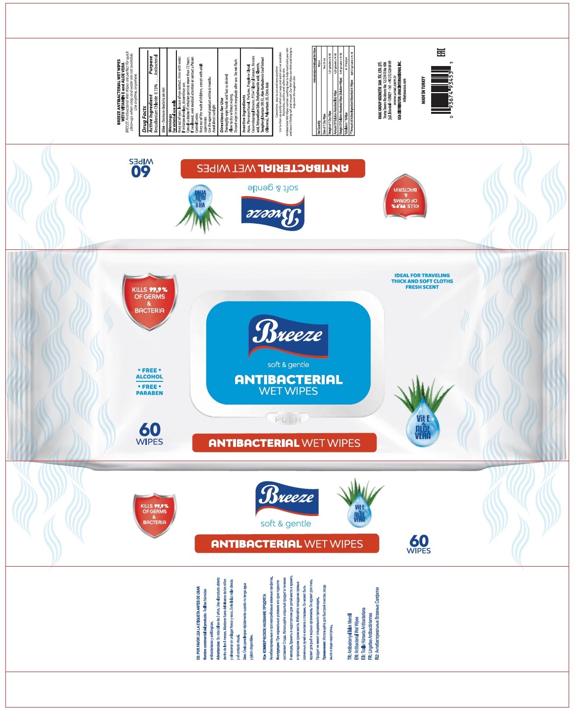 Pill image for Breeze Antibacterial Wet Wipes