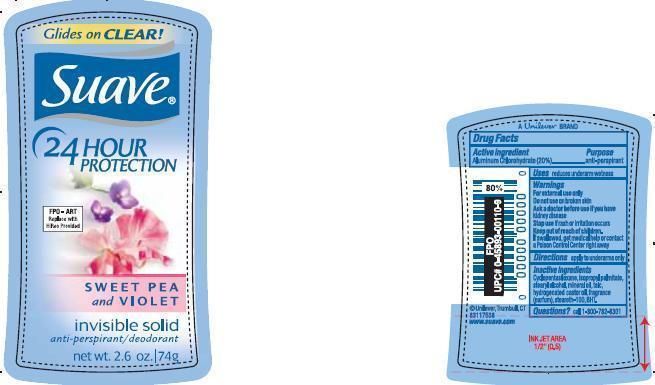 Pill image for Pdp And Drug Facts Box Text For Suave Sweet Pea And Violet Antiperspirant And Deodorant