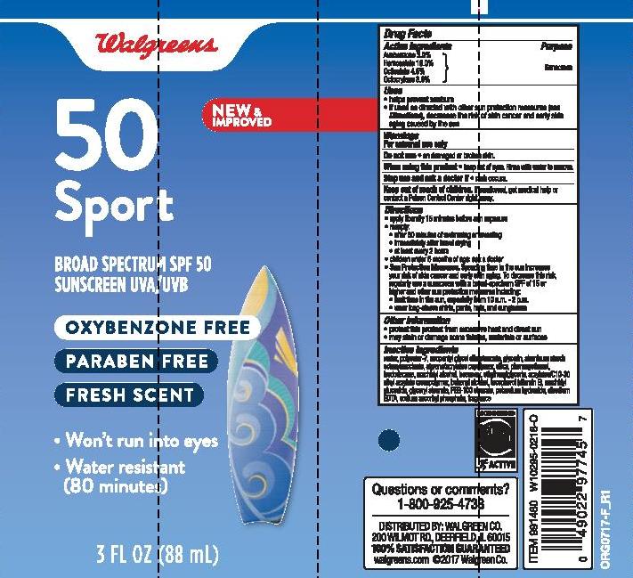 Pill image for walgreens sport broad spectrum spf 50 sunscreen lotion